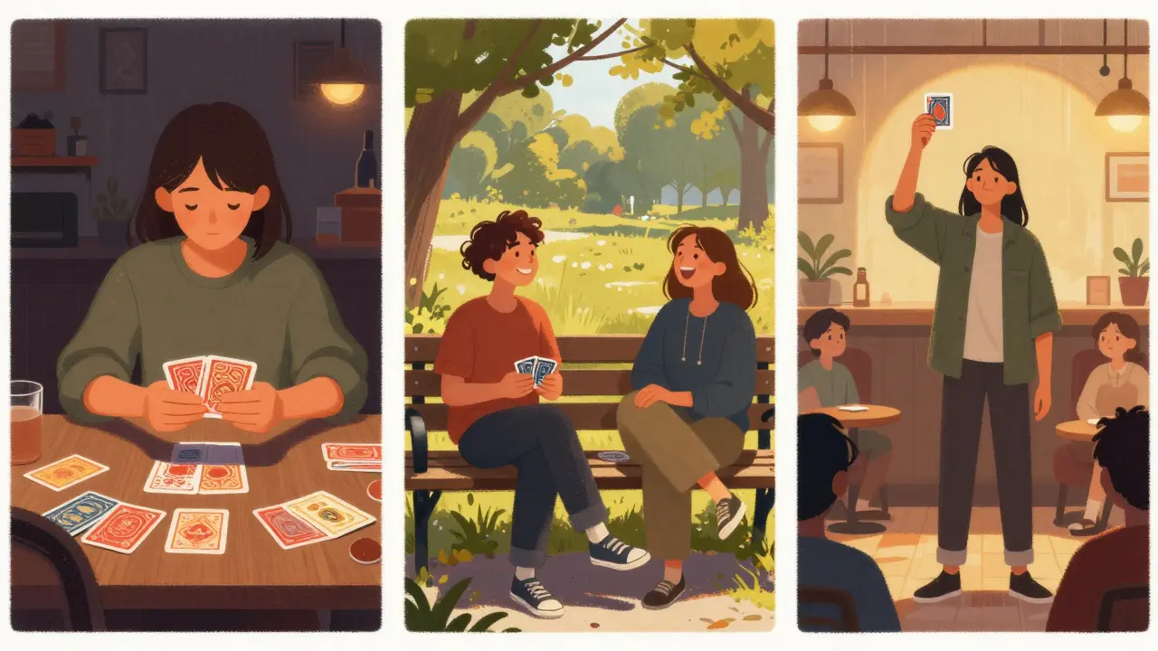 A person’s magic journey from solo practice to performing confidently before others.